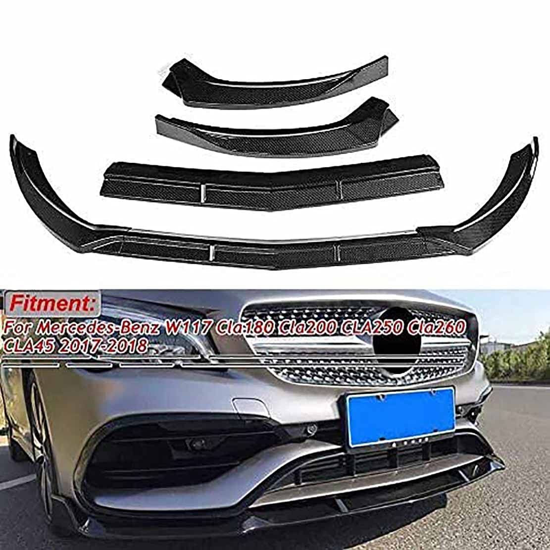 Mercedes Benz Cla180 Cla200 Cla250 Cla260 Cla45 2017 2018, przednie przednie klapy podbródek ABS antykolizyjny rozdzielacz dyfuzor osłona fartuch ochrona dekoracyjna