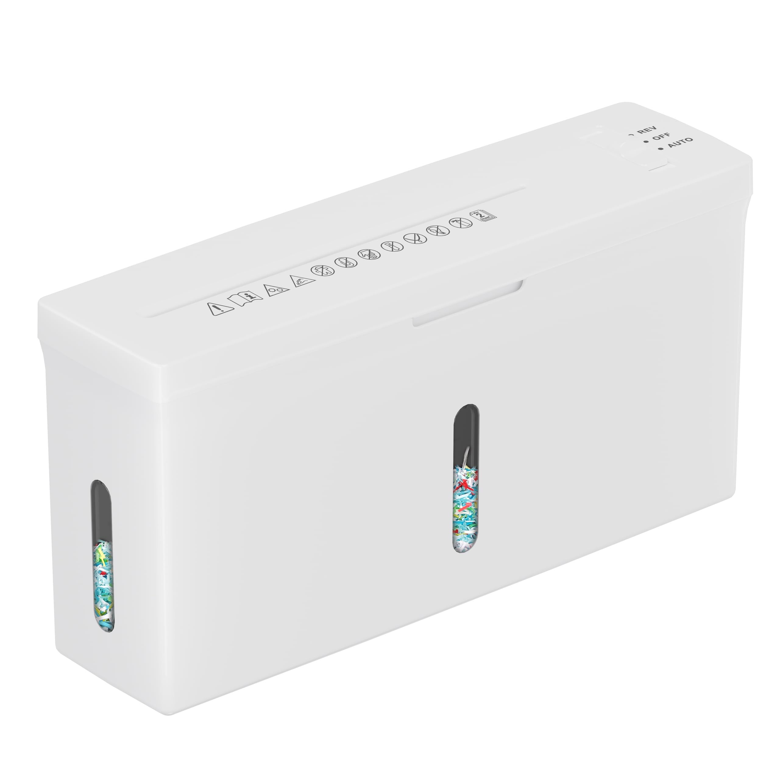 Trituradoras pequeñas delgadas para uso doméstico, trituradora de papel personal compacta para escritorio, trituradora de escritorio delgada P-5 de alta seguridad, silenciosa y a prueba de atascos, 2