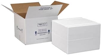 Polar Tech XM6C Thermo Chill Expand-em Series Insulated Carton with Foam Shipper, Interior Dimension - 12-3/4" Length x 12-3/4" Width x 12-1/2" Depth