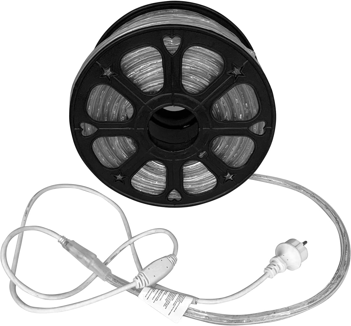 Luccika LED-Lichterschlauch 50 m, transparentes PVC, 36 LEDs/M, IP67 innen und außen, zuschneidbar und verlängerbar, Touch-Steuerung, professionell für Veranstaltungen und Feiertage (RGB)