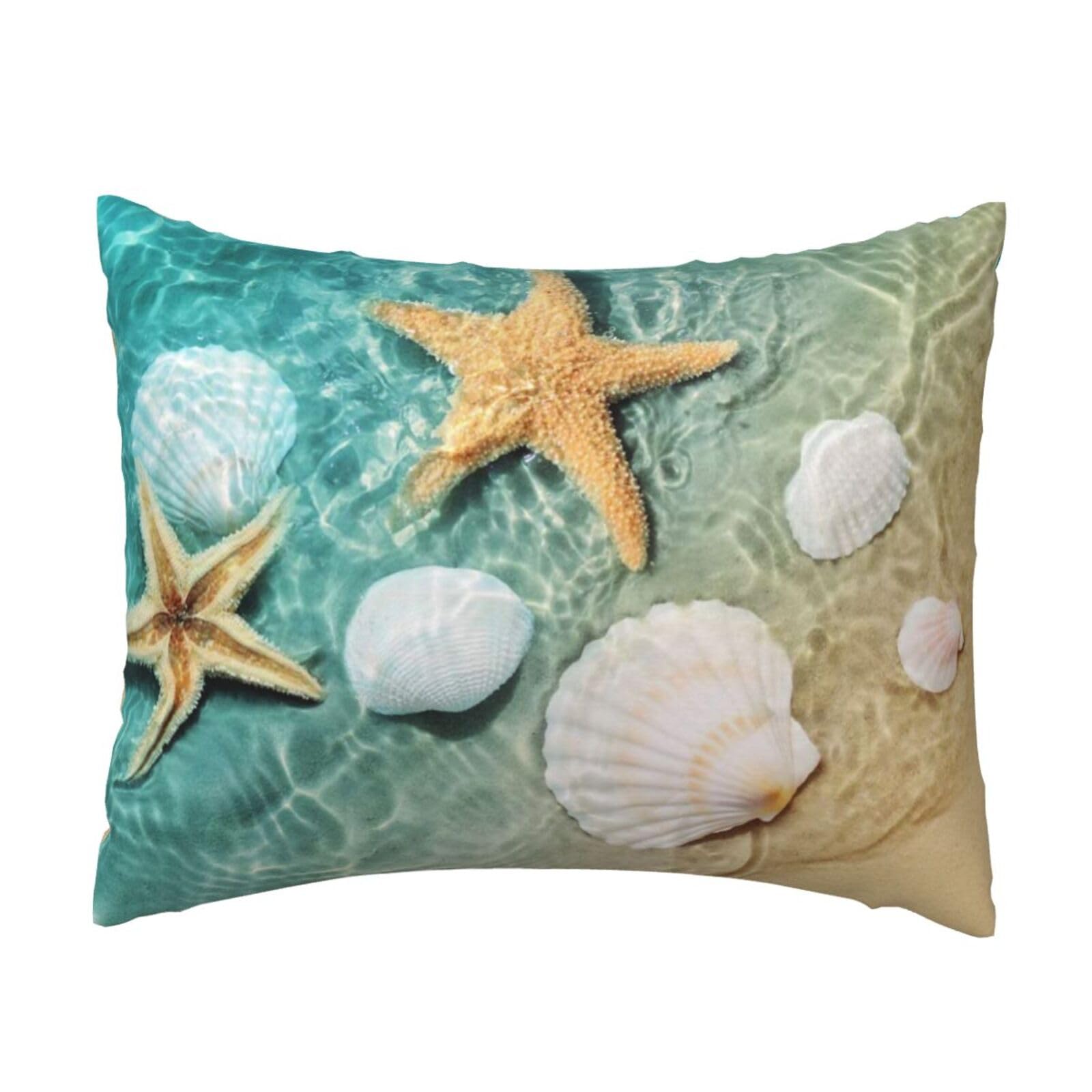 GSGCSBYMLG Sea Shell Starfish printed Pillow Case 20x26in Cushion Cover