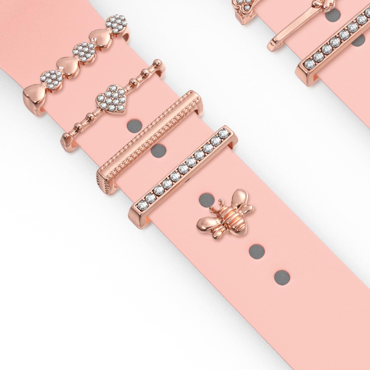 Gatuida Breloques Décoratives Charmes et Clous Simples 10 Pcs en Métal Accessoires Uniques pour Personnaliser et Embellir Votre Bracelet pour Bracelet de Montre Connectée