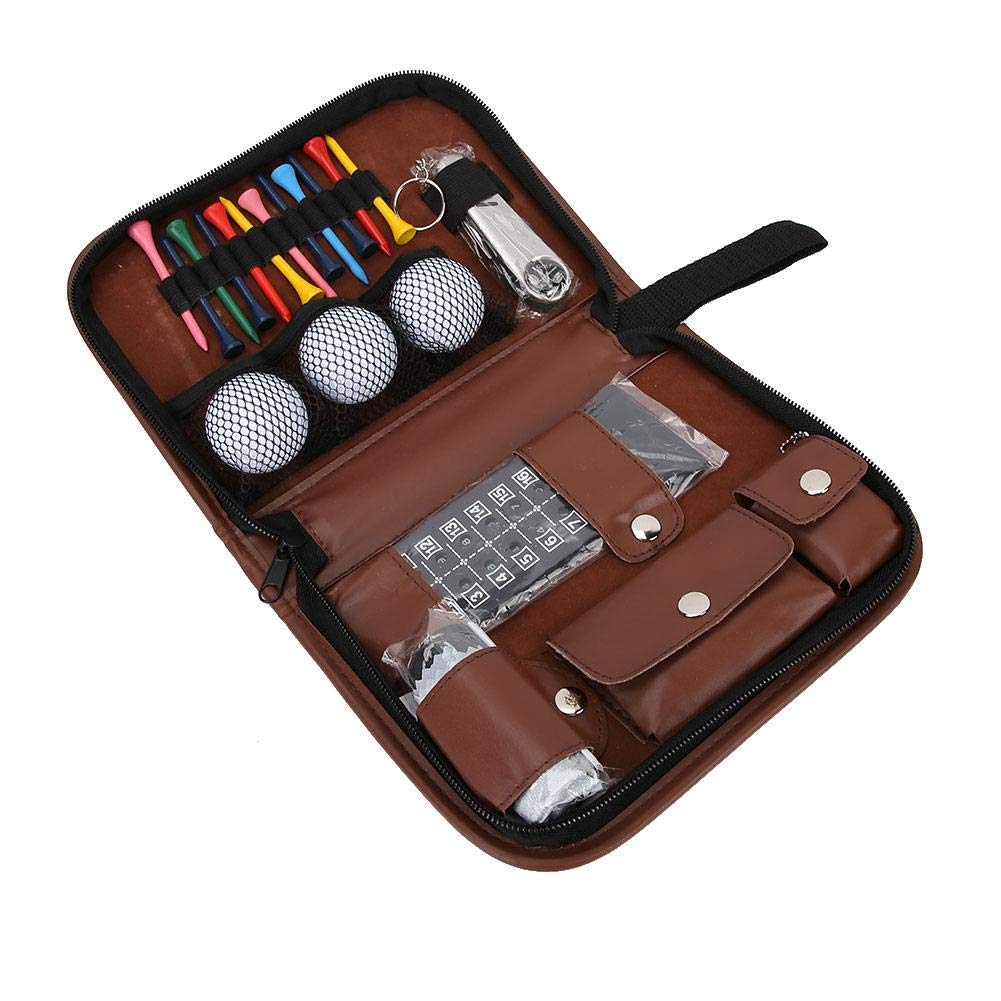 BuyWeek Sac de Trousse à Outils de Golf, Accessoires de Golf pour Homme et Femme, Trousse à Outils de Golf multifonctionnelle, Sac en PU pour Cadeau de Golf