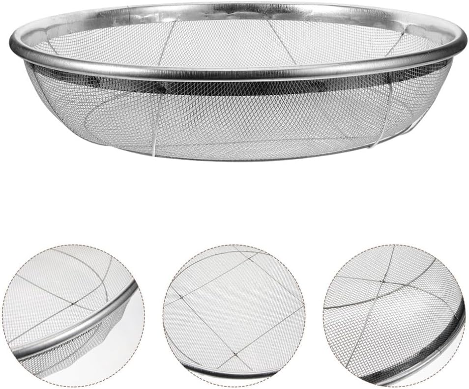 Milisten Stainless Steel Soil Sifting Tool Garden Sieve for Rocks Stones Lightweight Mesh Sifter Essential Gardening Equipment for Easy Soil Filtering Planting