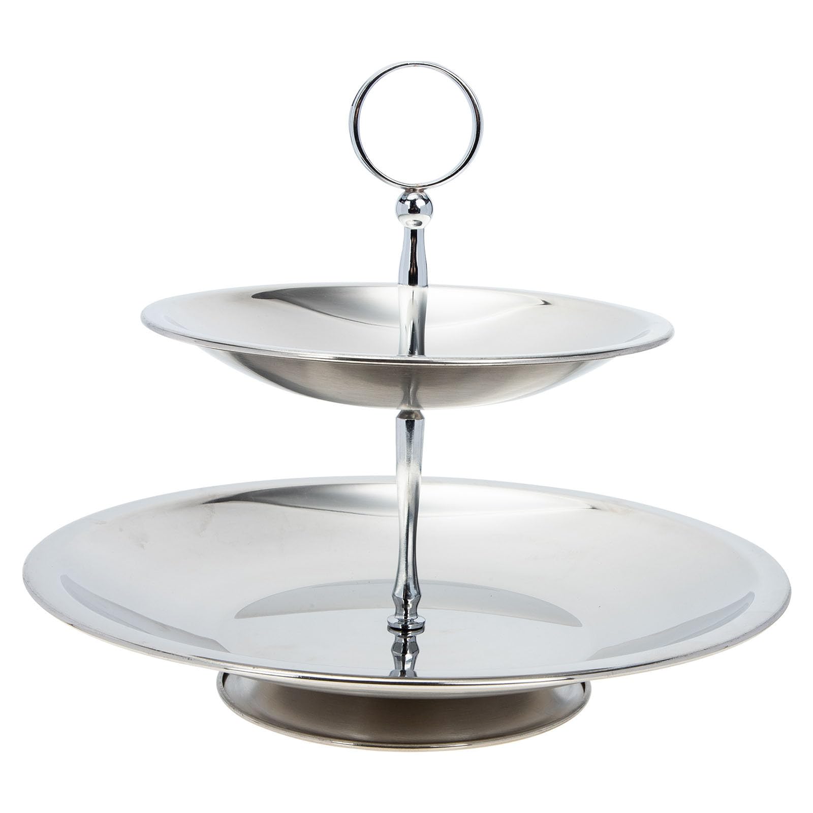 GALPADA Bandeja para Servir Frutas de Acero Inoxidable de 3 Niveles, Desmontable y Escalonada, Adecuado para Postres en Casa u Oficina