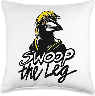 Swooping Magpie Merch Funny Karate Australian Magpie Throw Pillow, 16x16, Multicolor