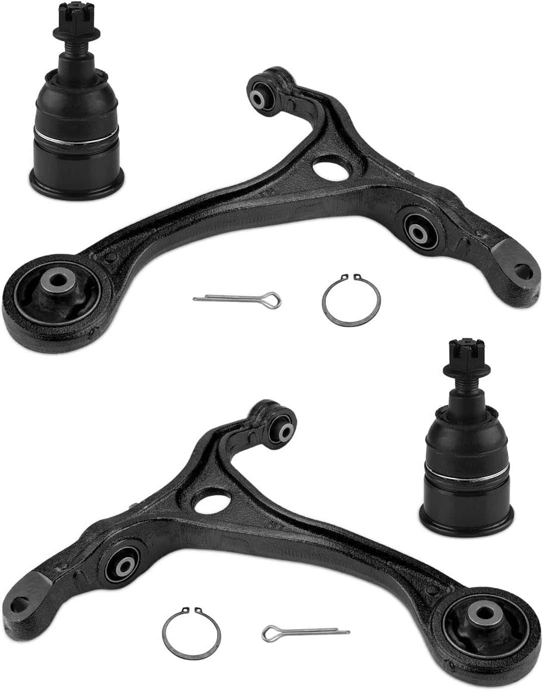 Torchbeam 4Pcs Front Lower Control Arms, Suspension Kit with Ball Joints forAccord 2003 2004 2005 2006 2007, TSX 2004 2005 2006 2007 2008, K640289 K640290 K80228