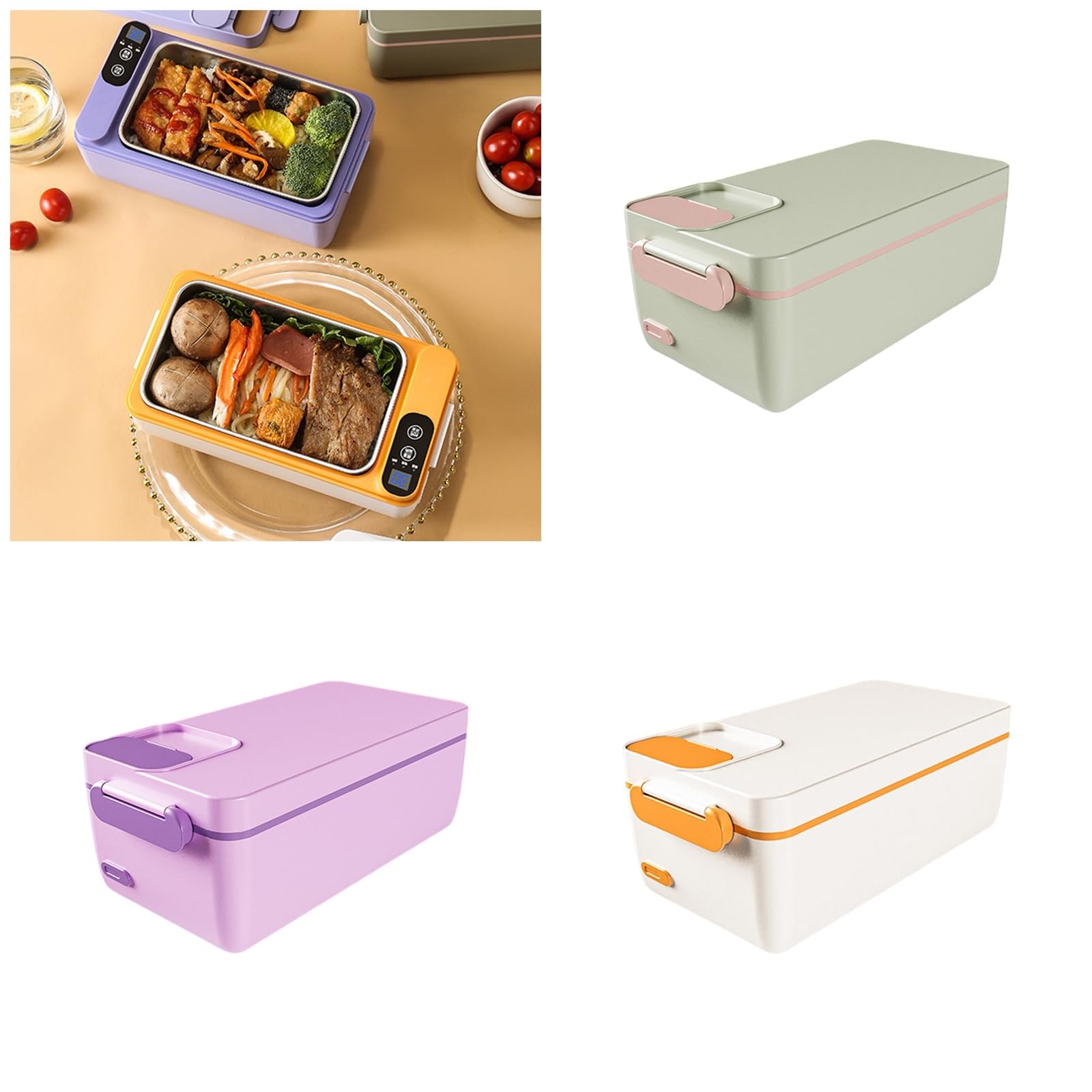 Pratico Riscaldamento Pranzo Organizzatori 3200mAh Scatola di Cibo A tenuta stagna 304Stainless Steel Studente Pranzo per Uso quotidiano Riscaldamento rapido Pasto
