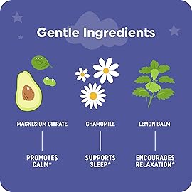 Magnesium Calming Gummies for Children | Strawberry | Relaxation & Natural Wake-Sleep Cycles | Relaxing Magnesium for Kids with Chamomile & Lemon Balm | Non-GMO, Gluten-Free | Calm Gummies 60ct