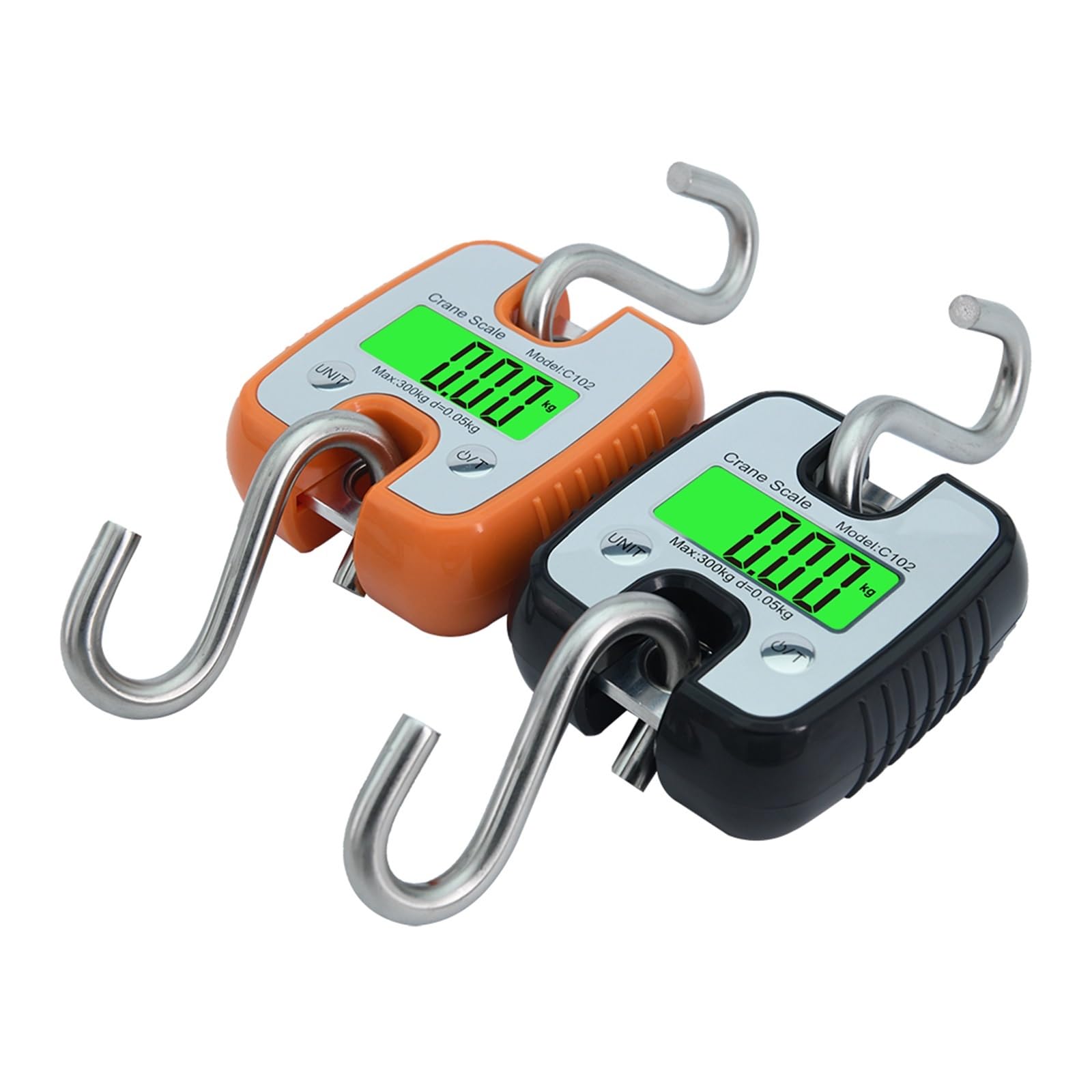JVDDI Digital Hanging Scale Heavy Duty Industrial 300KG Digital Crane Hanging Scale LCD Display Electronic Hook Heavy Duty Crane Hook
