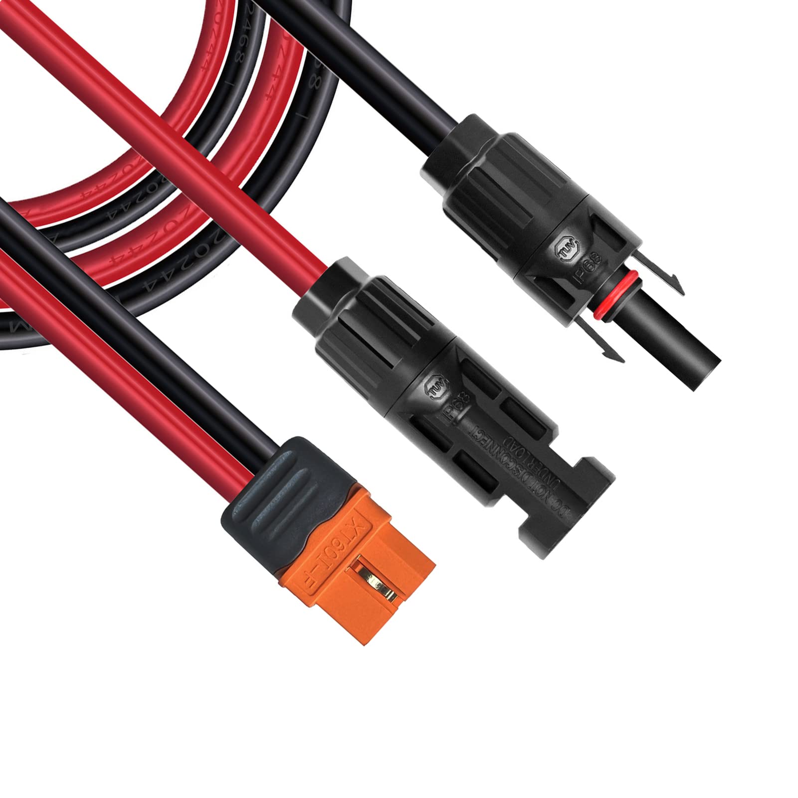 Solar Charge Cable Solar Connector to XT60i Adapter Connector Connecting Solar Panel XT60i-F Extension Cable 12AWG Cable Compatible for EcoFlow Solar Generator Portable Power Station 3m(10FT)-image-19