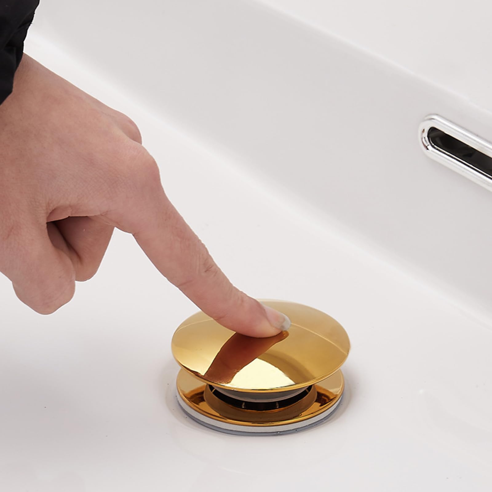 Piletta Lavabo Bagno Click Clack Piletta Bidet Click Clack Pop Up Valvola Di Scarico 11/4 Tappo Click Clack Lavabo Tutto In Rame,oro,Non Poroso