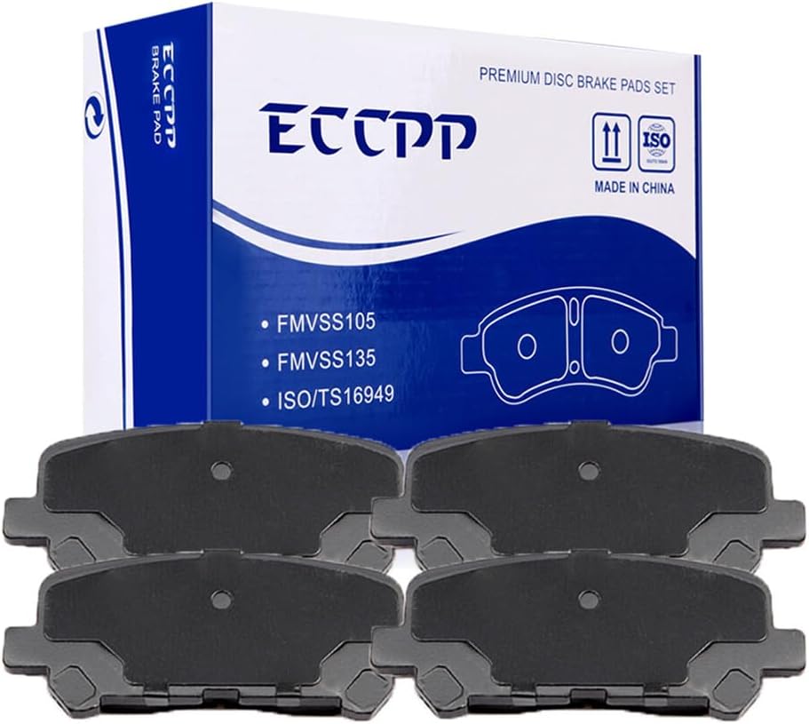 LSAILON [D1281] Rear Ceramic Disc Brake Pads Set For Acura MDX 2007-2013,For Acura ZDX 2010-2013,For Honda Odyssey 2011-2017,For Honda Pilot 2009-2011 [4PCS]