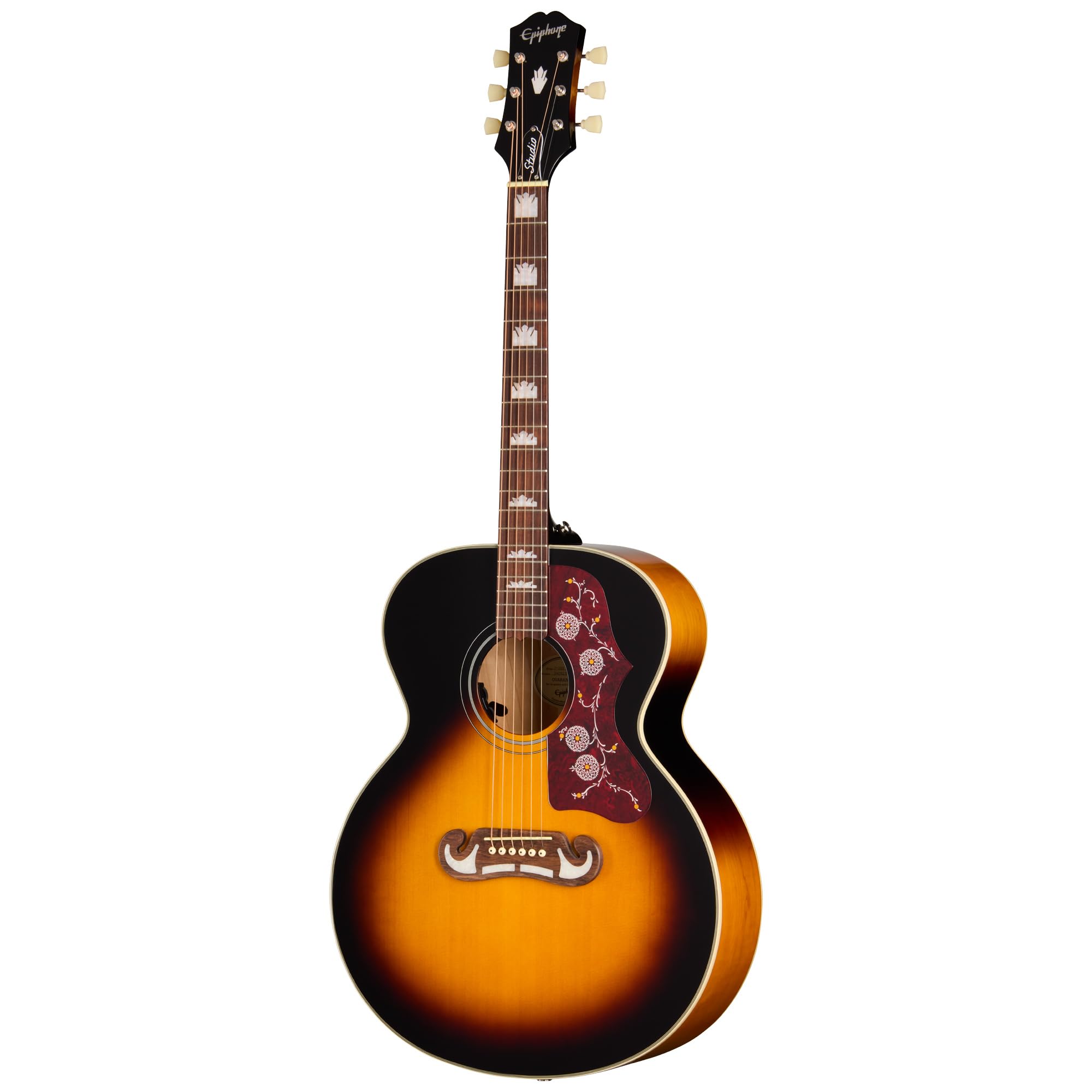 Amazon.com: Epiphone J-200 Studio Jumbo Acoustic Electric, Vintage