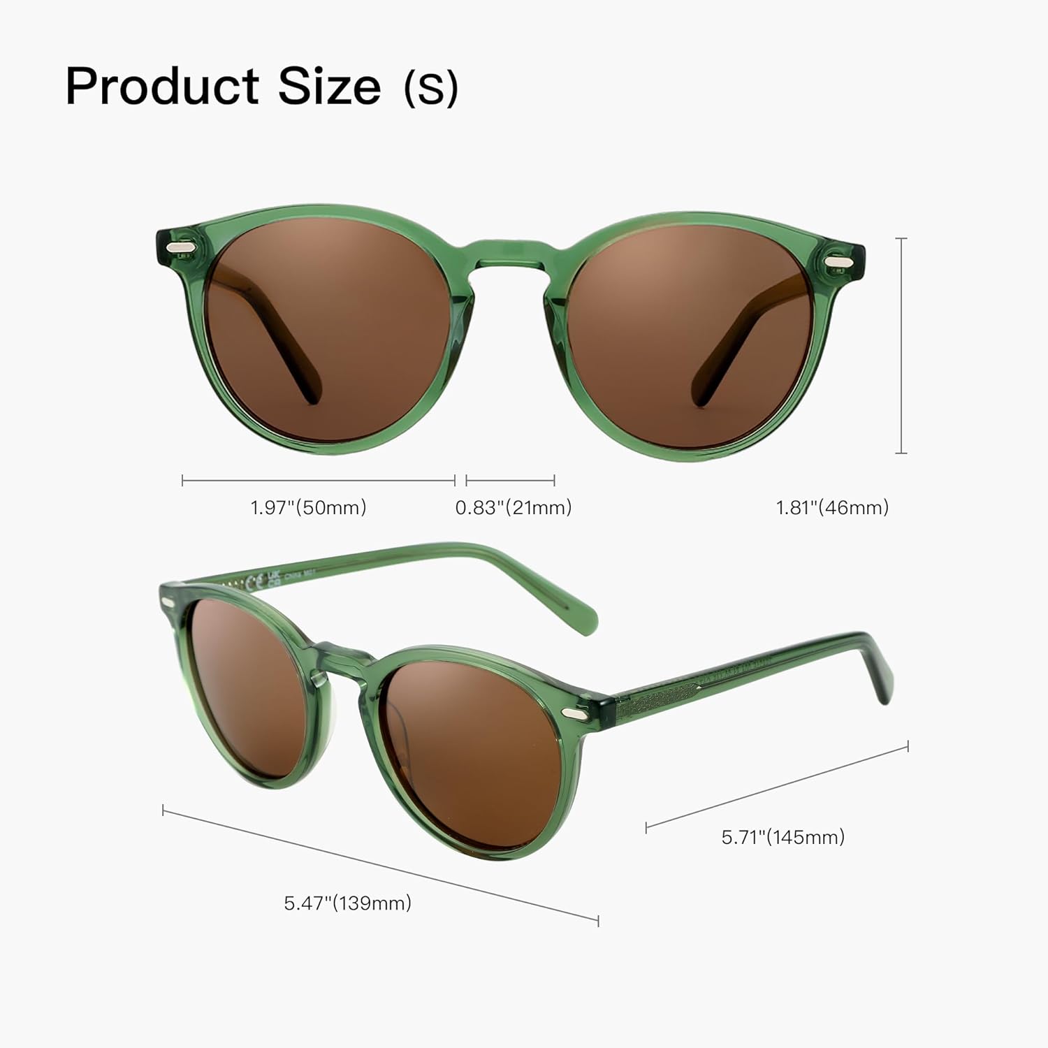 ZENOTTIC Polarized Sunglasses Mens Womens : Round Retro Small Sunglasses - Unisex Trendy Shades UV400 Protection