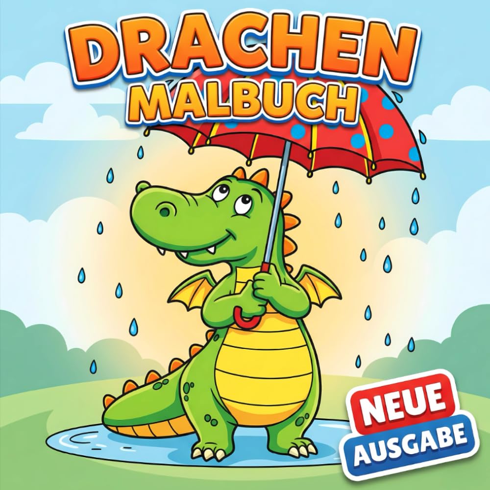 Drachen Malbuch: Über 50 Lustige Und Niedliche Motive Für Kinder Von 6-12 Jahren Sowie Teenager – Ideal Zur Entspannung Und Kreativen Freizeitgestaltung