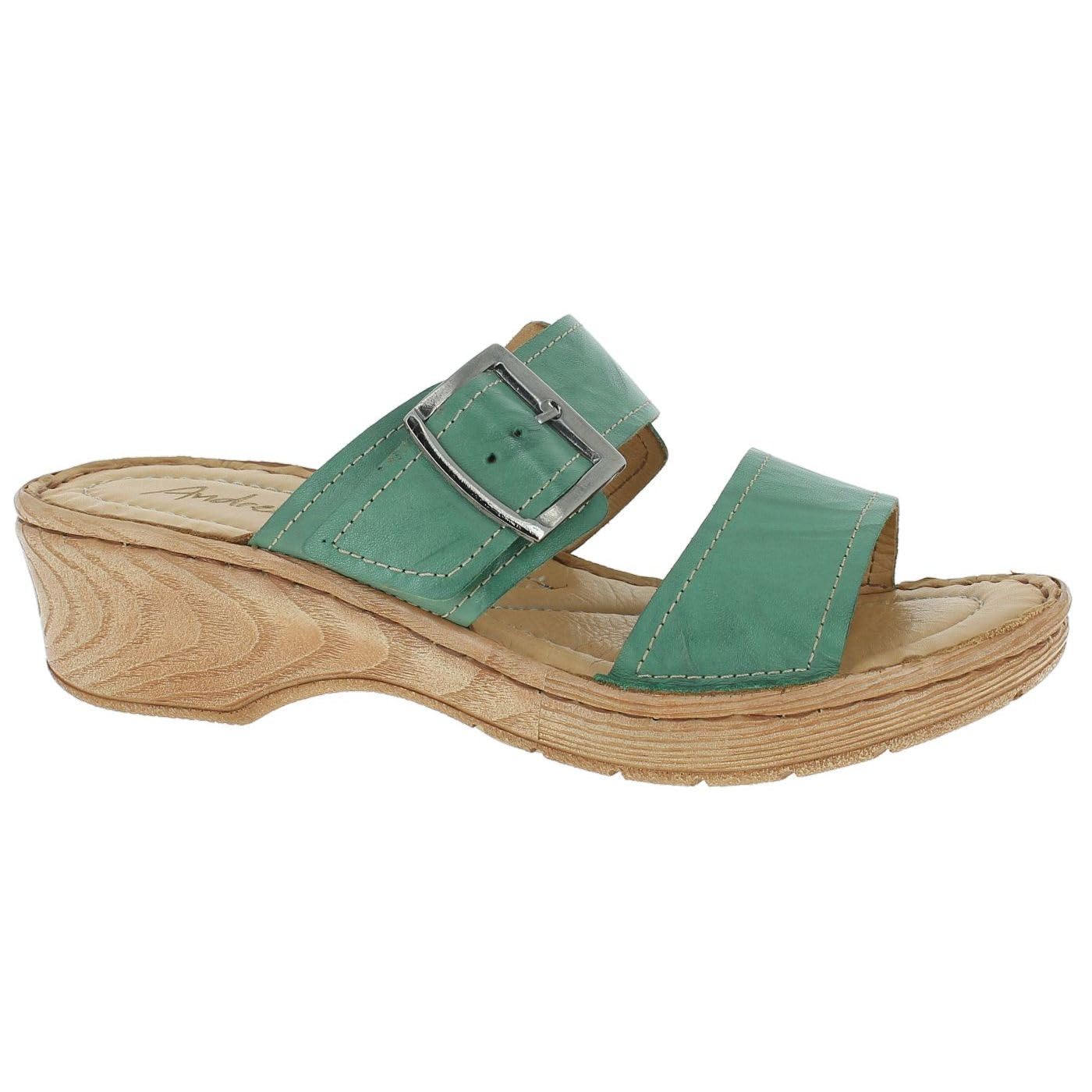 Andrea Conti Women's Mules, Green, 39 EU, Grün, 7 UK