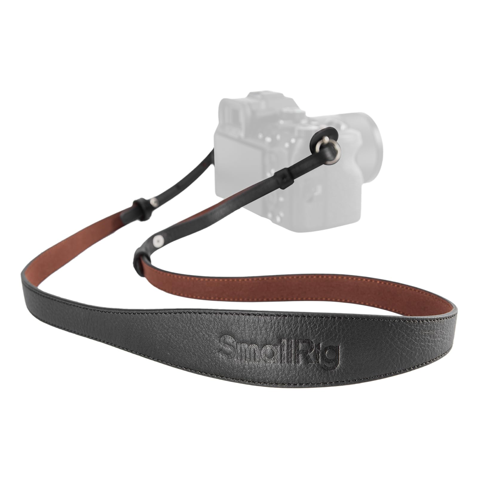 SMALLRIG Universal Leather Camera Neck Shoulder Strap for DSLR, Adjustable 100 to 110cm (39 to 43in), Max Load 10kg (22lb)