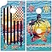 Cornhole Board Wrap and Decal for Board Set of 2 Skin Professional Vinyl Cover Sticker-Sunset Sea Turtle and American Flag Art Beach House Cornhole Decal for Boards Covers Sticker Cornhole Vinyl Wraps