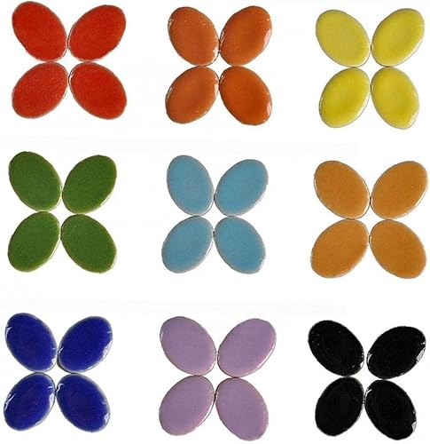 60 piezas de mosaico, piezas de micro porcelana, manuales de cerámica para manualidades, decoración del hogar, macetas, joyería hecha a mano