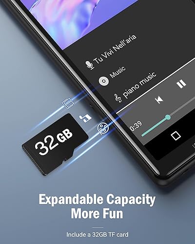 Miniatura 5 de AGPTEK Reproductor de MP3 de 40 GB con Bluetooth y WiFi, pantalla táctil completa de 4 pulgadas con Spotify, reproductor de música en línea Android