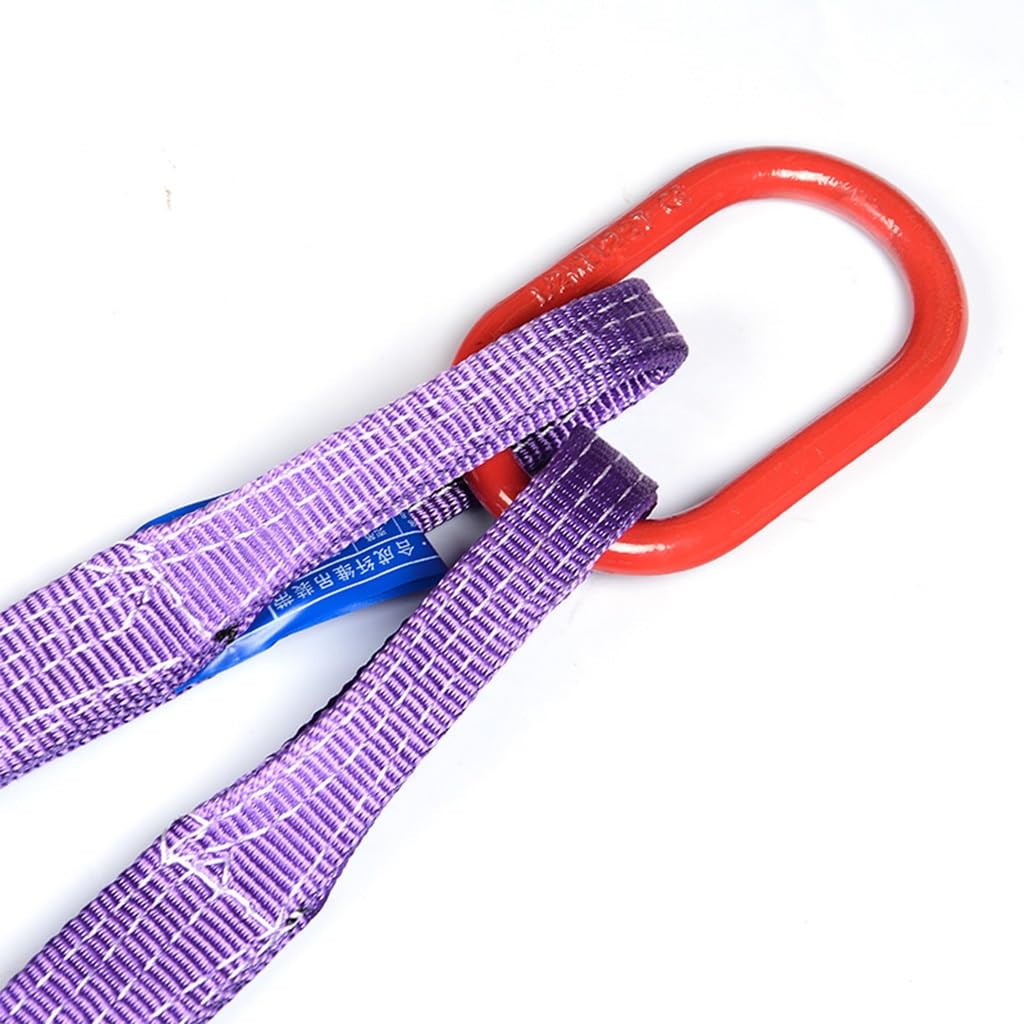 Chaîne de levage 2 brins, Sangle de Levage avec crochets -Élingues Plates Tissées, capacité de levage verticale de 2 ton/3 tonnes/5 tonnes, pour soulever en toute sécurité des charges lourdes. ( Color