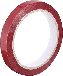 MECCANIXITY Transfer Tamper Evident Security Packaging Packing Tape, 9/16 Inch x 55 Yards x 2 Mil Tamper Resistant Tape, Red