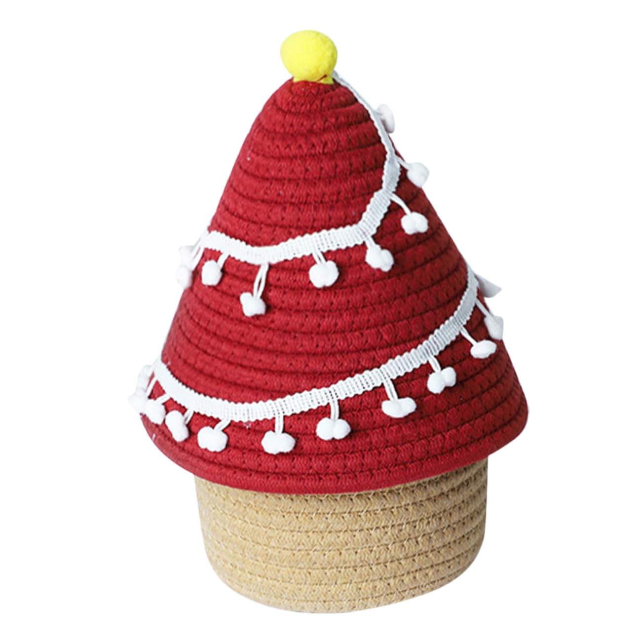 TEHAUX 2piezas Cesta De Almacenamiento Forma De Árbol De Navidad Organizador Decorativo Para Cosméticos Cesta De Hilo De Tapa Accesorios Para Hogar y Decoración Navideña