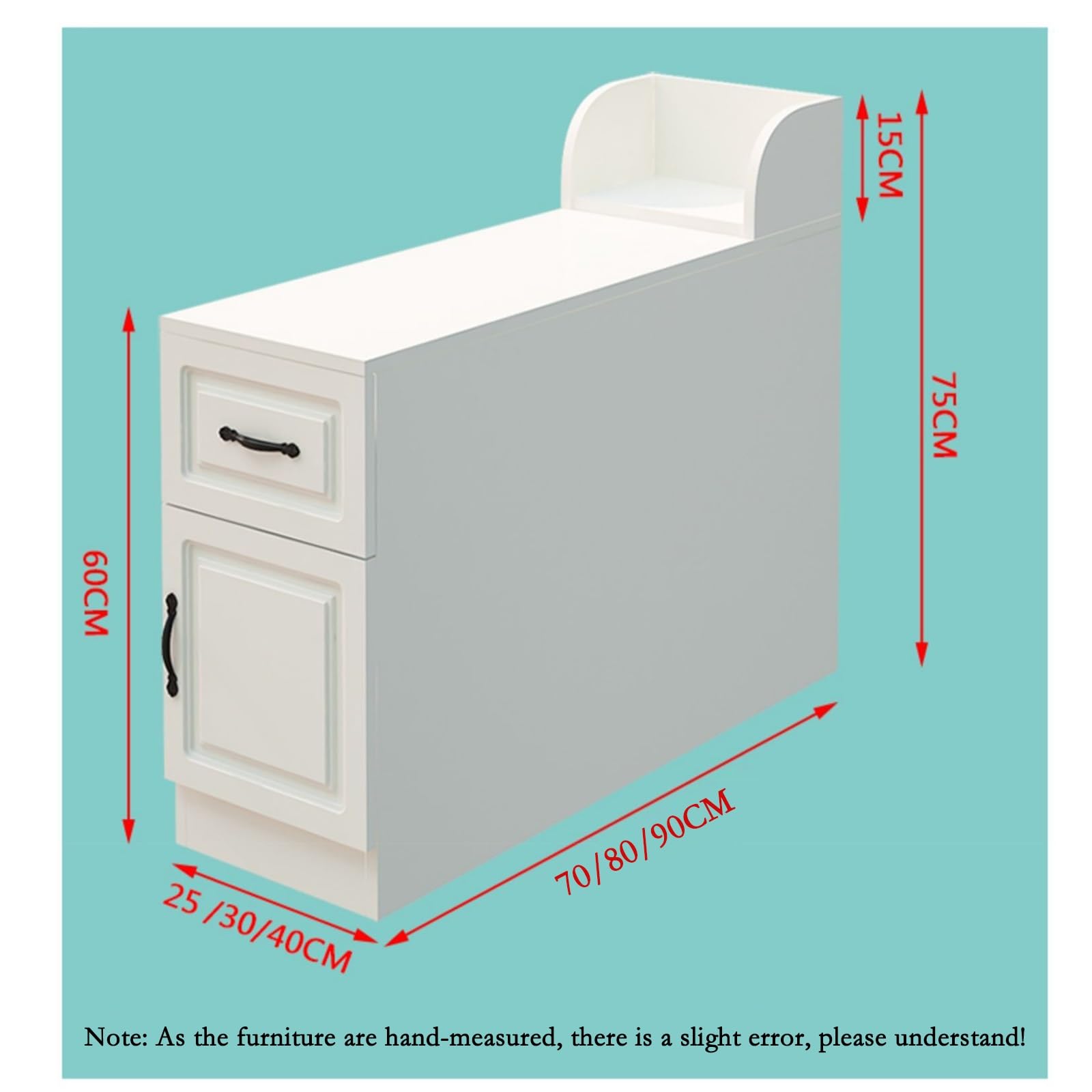 Tavolino laterale per divano con contenitore Mobile ad angolo Credenza scandinava Tavolino semplice for telefono Bracciolo ricaricabile Tavolino da salotto stretto for divano Mobiletto contenitore(Gri