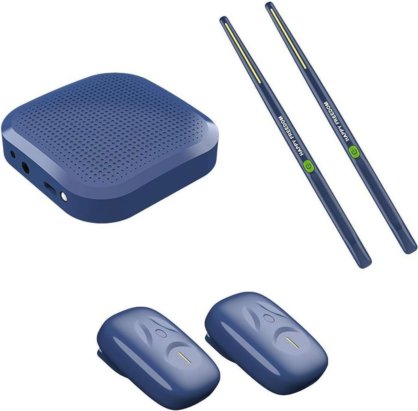 Air Drumsticks, Portable Practice Drum Kit Electric Drum Set with 8 Sounds, 3D Motion Sensing RGB for Home & Party Adults, Kids, Christmas Gifts-Blue Air Drumsticks, Portable Practice Drum Kit Electric Drum Set with 8 Sounds, 3D Motion Sensing RGB for Home & Party Adults, Kids, Christmas Gifts-Blue