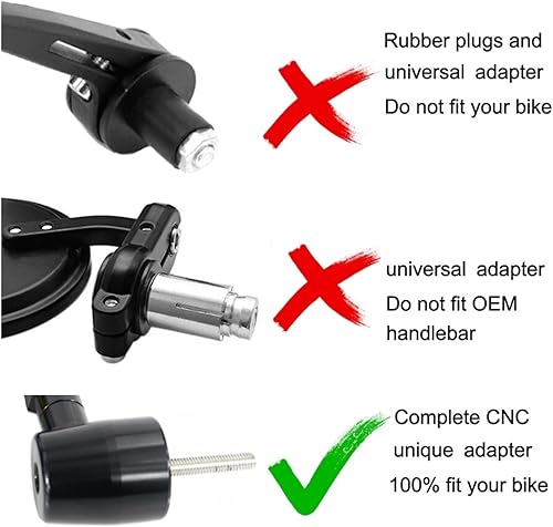 Miniatura 7 de Compatible With Z125 Z250Z250SL Z300 Z650 Z750 Z800 Z900 Z1000 Motorcycle CNC Rear View Side Mirror Handle Bar End Mirrors (Color  Red)