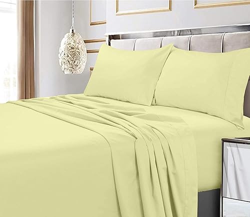 Miniatura 7 de Juego de sábanas duraderas de 100% algodón egipcio de 800 hilos de 4 piezas, para colchones de hasta 14 pulgadas de profundidad, ligeras, suaves y