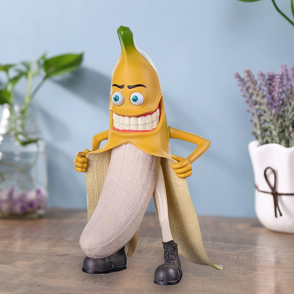 Amazon.co.jp: バナナの像,大判,芸術的な職人技,テーブルの彫刻,家の