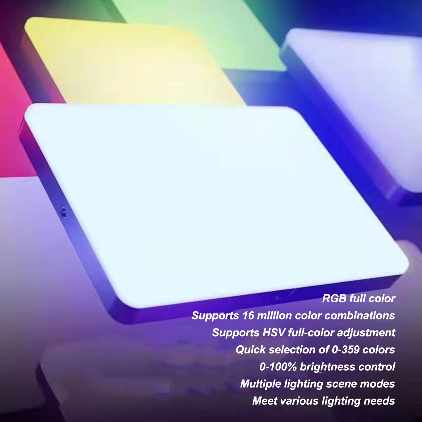 XHTLLO Selfie Light, Portable Rechargeable Clip On Cell Phone Fill Light with RGB Color Adjustment and High Definition Display Screen, LED Phone Light for Phone, Selfie, Video Conference