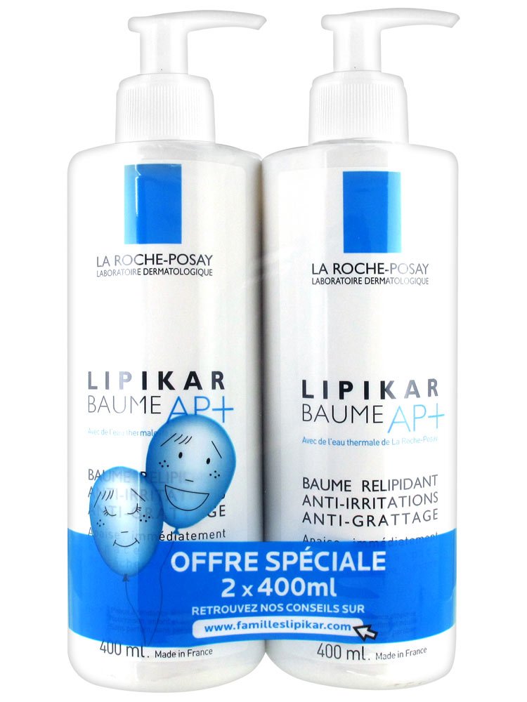 LA ROCHE POSAY LIPIKAR BAUME AP 400 ML X 2 UNIDADES LOTE
