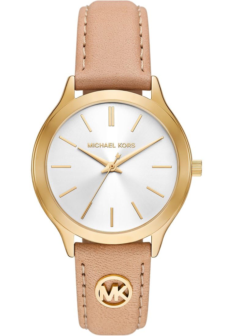 Michael Kors Women's Analog Quartz Watch with Leather Strap MK7533