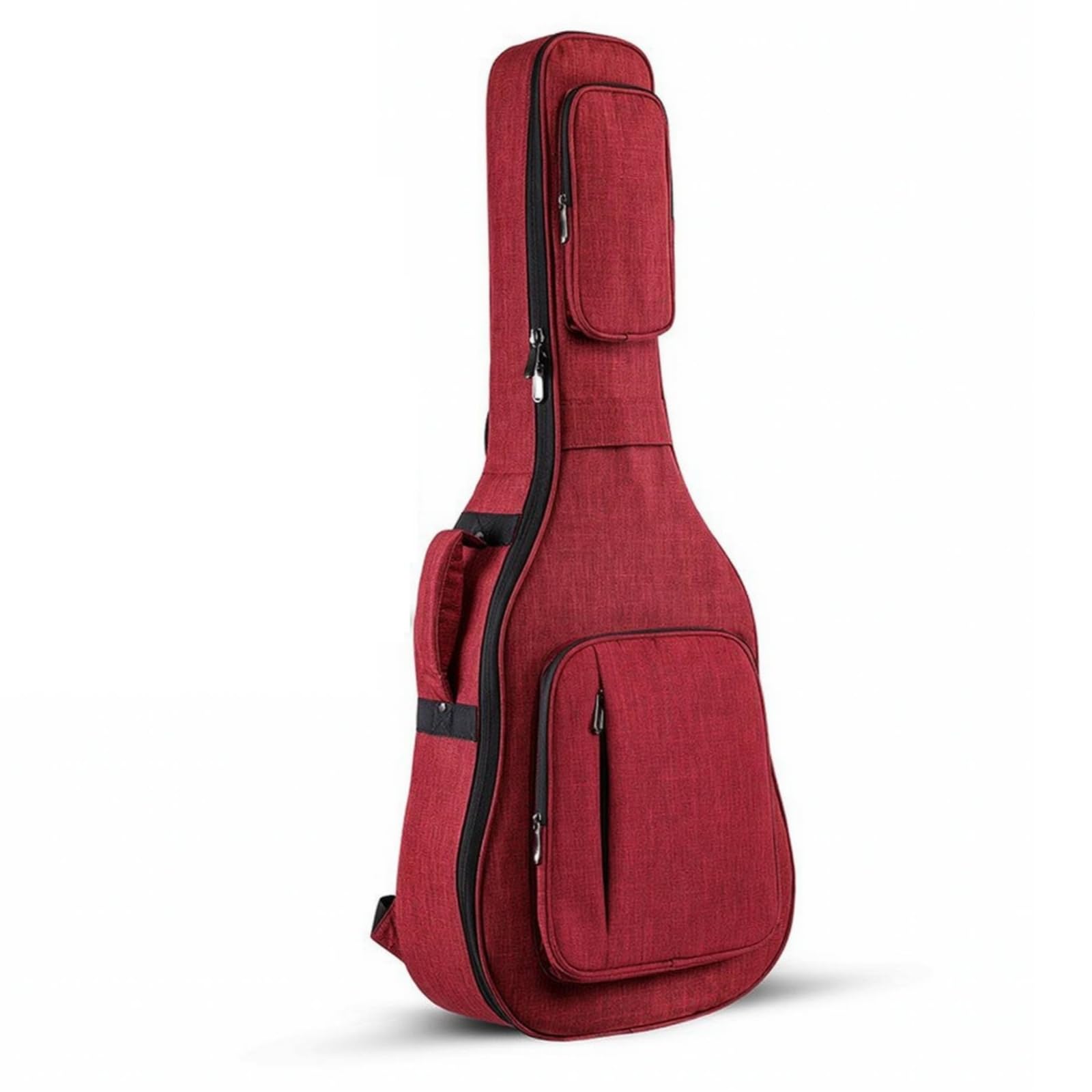 Perfeclan Funda Guitarra 39 Pulgadas con Acolchado 28 Mm Acolchada Funda Guitarra con Correas Mochila Acolchadas Portátil para Diario, Rojo