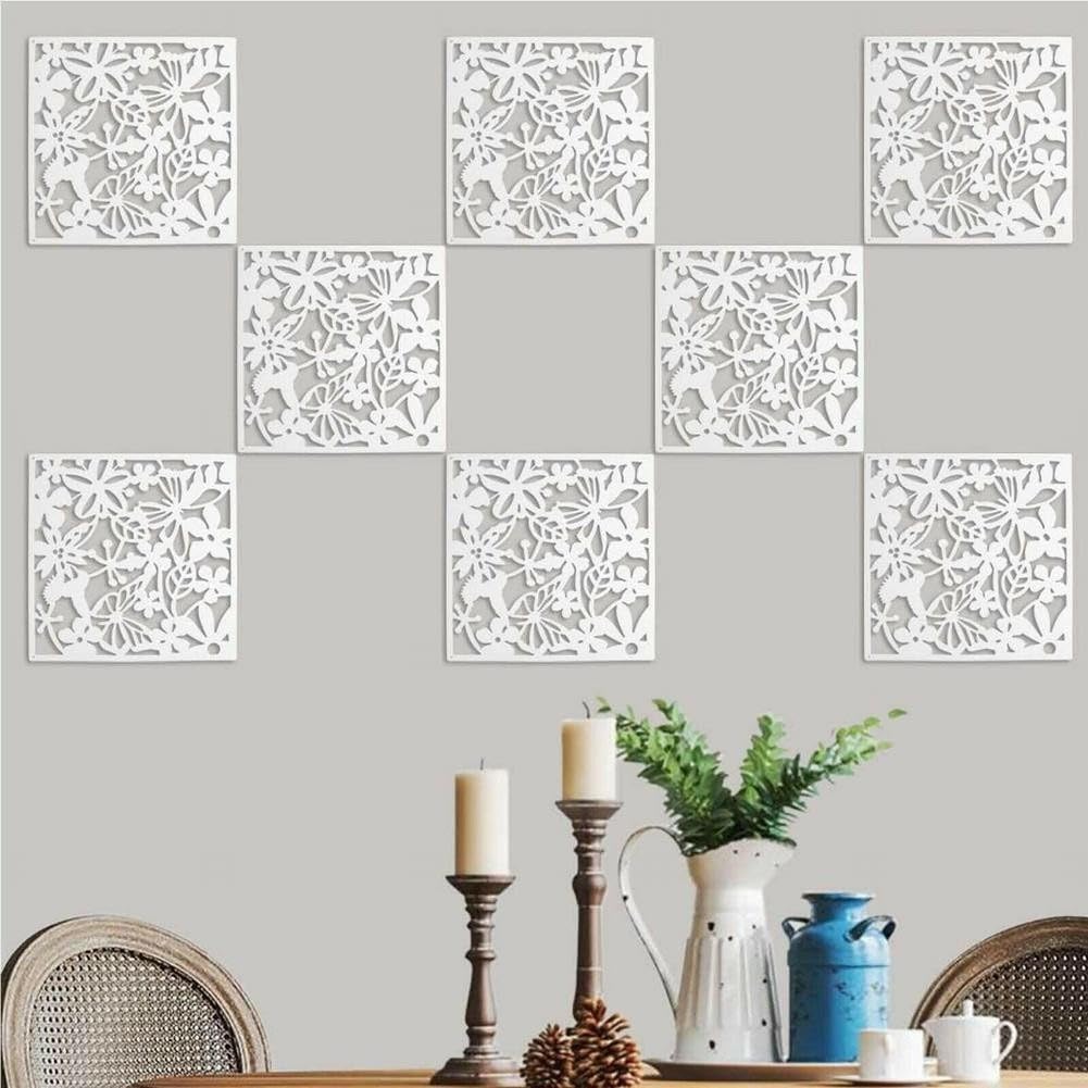 Pannelli Divisori In Plastica | 12 Pezzi 40x40 Cm Per Stanze, Bianco