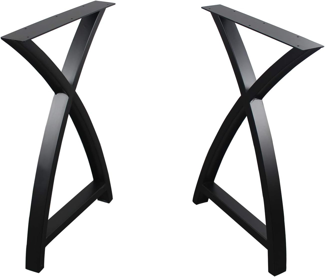 Black Friday Sale 2022 MBQQ 2 Pcs Furniture Legs Rustic Decory Arc Triangle Shape Table Legs,Heavy Duty Metal Desk Legs,Dining Table Legs,Industrial Modern, DIY Iron Bench Legs(H28”xW17.7”)