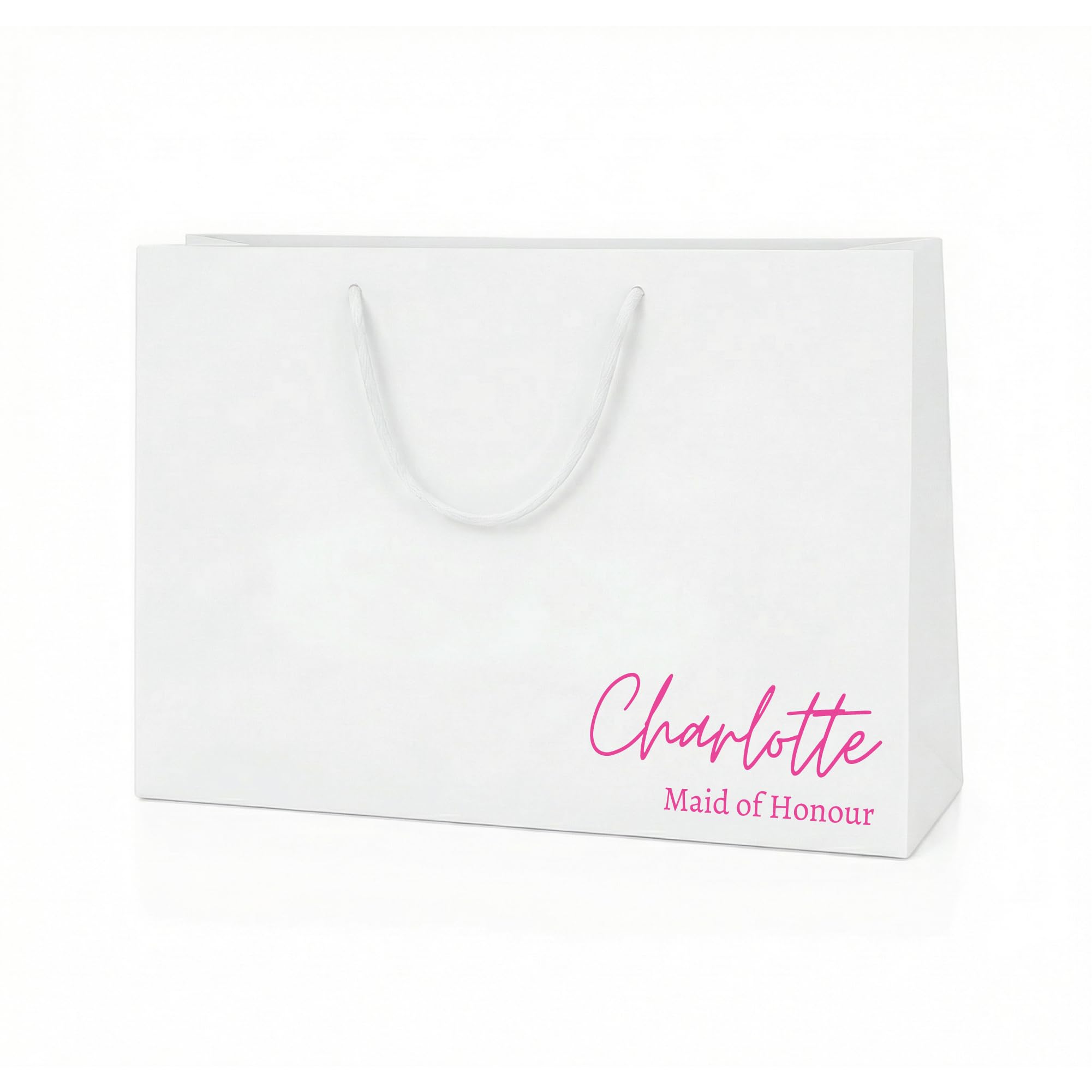 COOKIES AND KOALAS Bridesmaid Gift Bag Decal White Medium Wide 35x25x10cm
