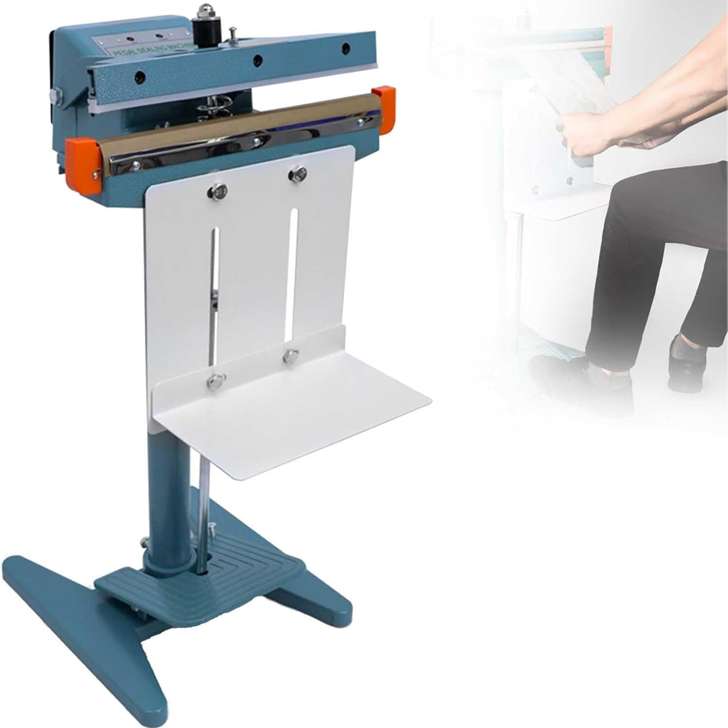 AYCDL Foot Pedal Impulse Sealer,Plastic Bag Sealing Machine,Heat Seal Closer, For All Thermoplastic Plastic Foils,450mm-Single