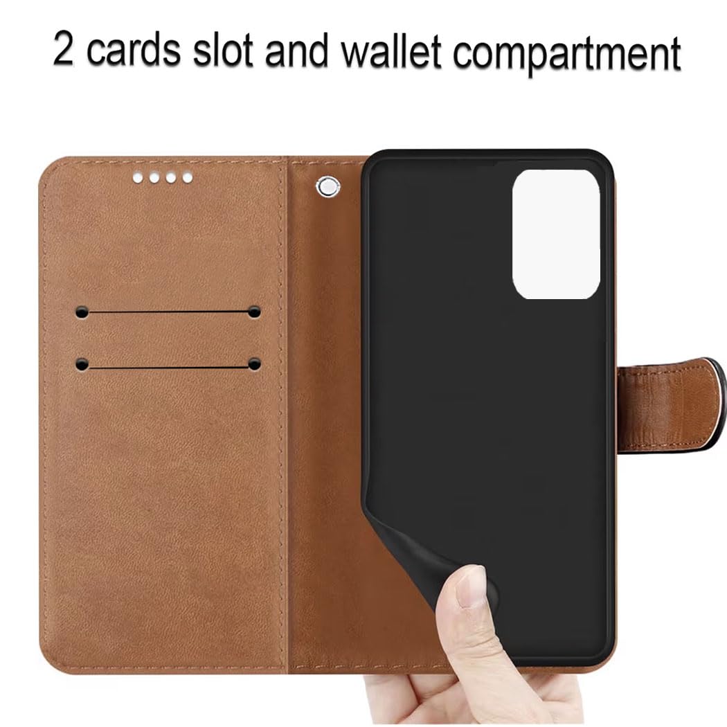 GAPlus PU Wallet Case Leather Flip Cover For Motorola Moto G04 / Moto G04s Card Holder Magnetic KIckstand Black - Image 2