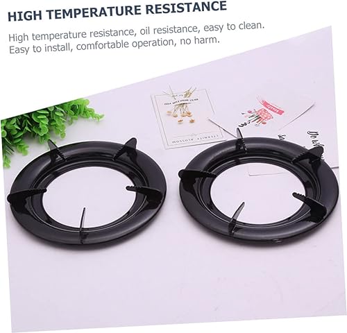 Miniatura 8 de Hemoton Wok Anillo de soporte 3 piezas de hierro fundido Wok Rack Reemplazo de estufa redonda Estufa de gas sartenes para cocinas de gas