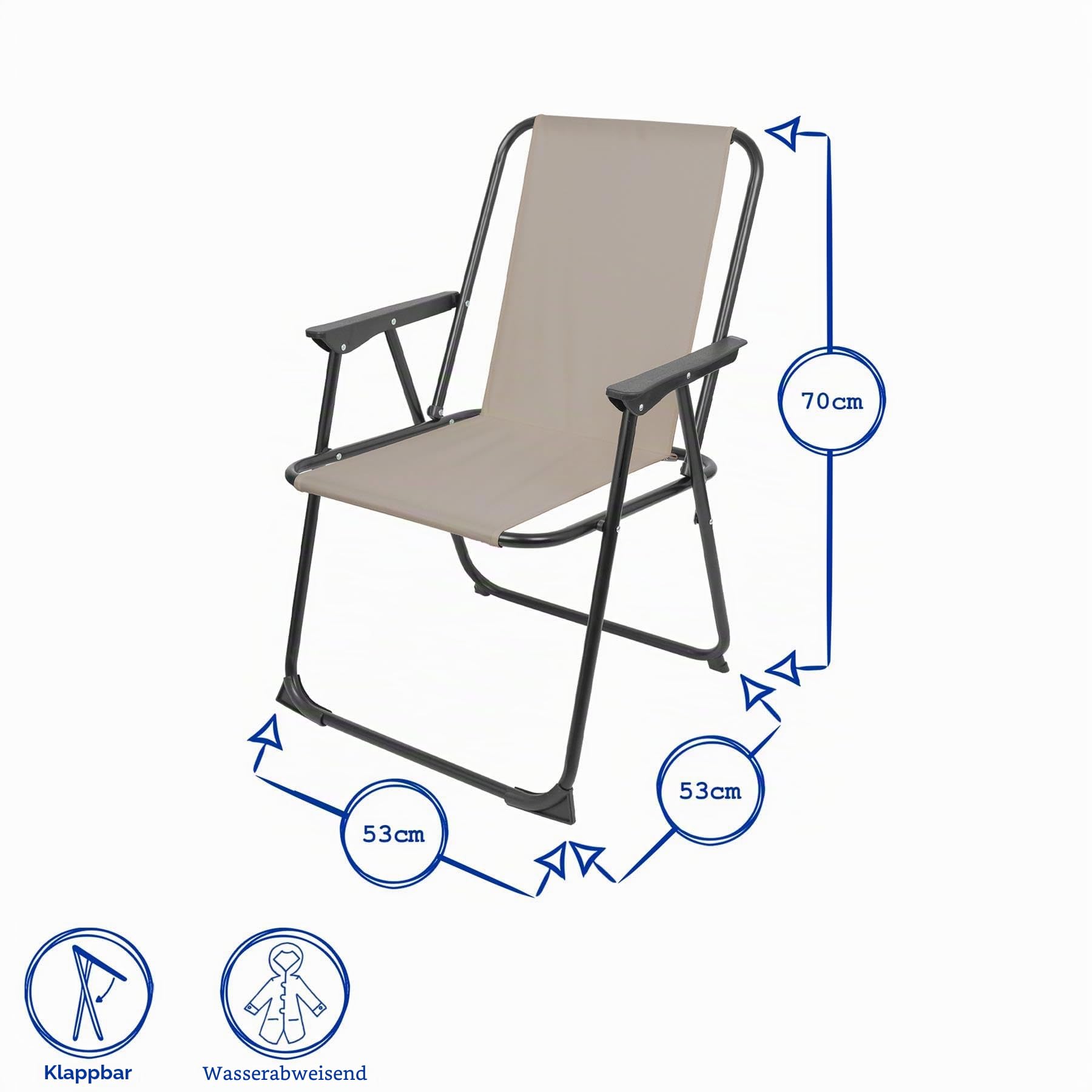 Harbour Housewares Klappbare Strand-Liegestühle - Rot gestreift - 2er-Pack - Metall-Terrassensitz für den Außenbereich, Leichter tragbarer Liegestuhl für Picknick, Garten, Camping, Angeln