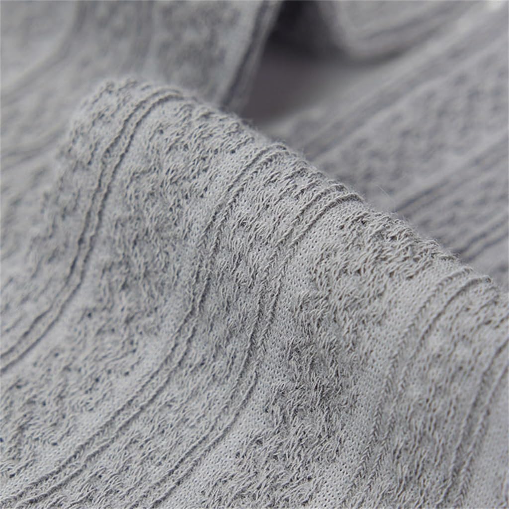 JSEIAJB Grey Calf Socks Medium Tube Socks Women Thin Socks Mesh Calf Socks