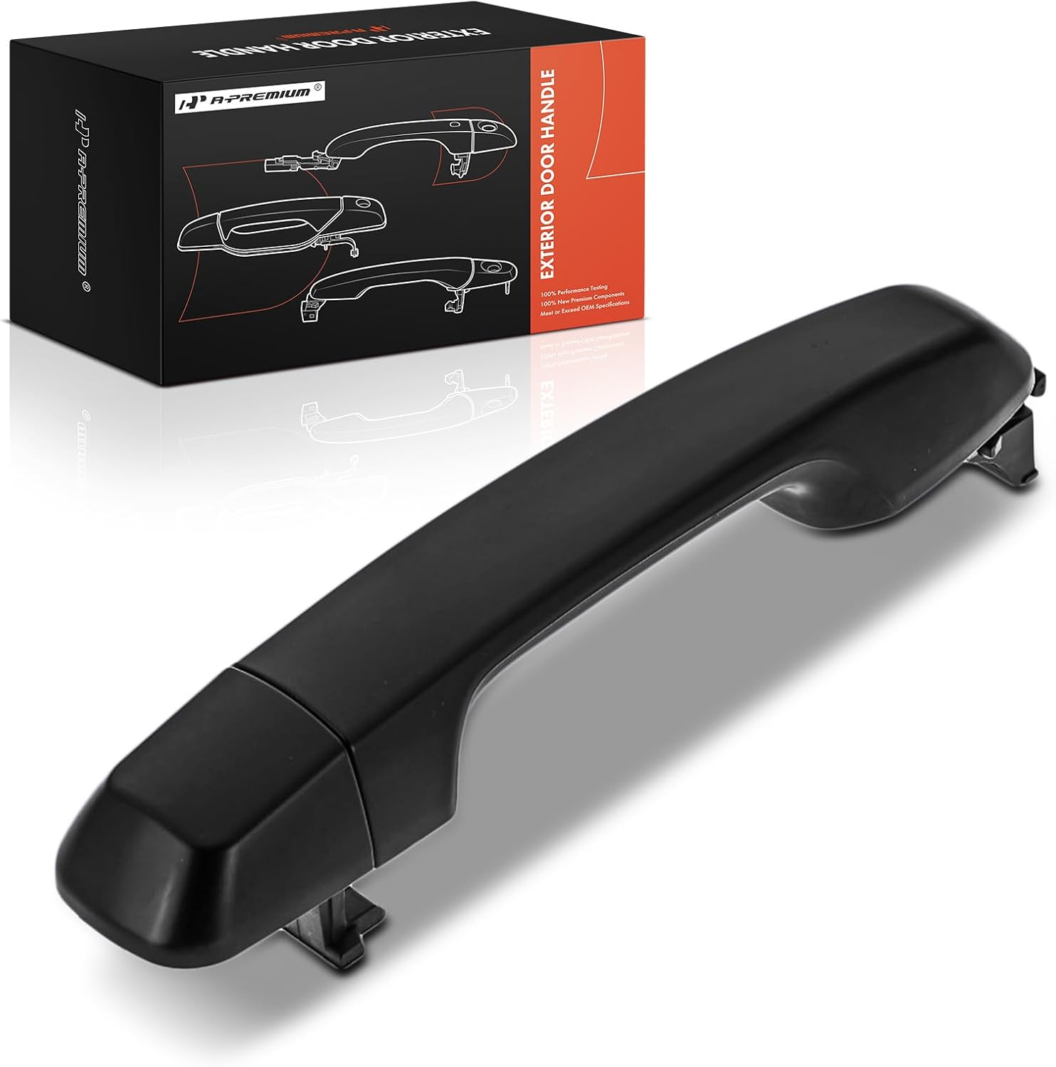 A-Premium Front Right Passenger Side Exterior Door Handle Compatible with Toyota 4Runner 2010-2020 & Lexus GX460 2010-2020, Without Smart Key Entry, Primed Black, Replace# 6921160070C0, 6921060160C0