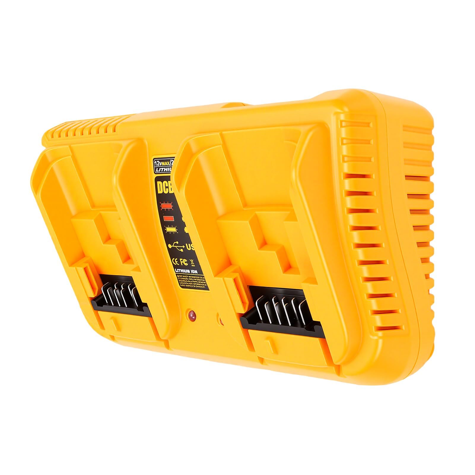 Fafeicy Estación de Carga de Batería Rápida de 2 Puertos, Indicador LED 6A USB