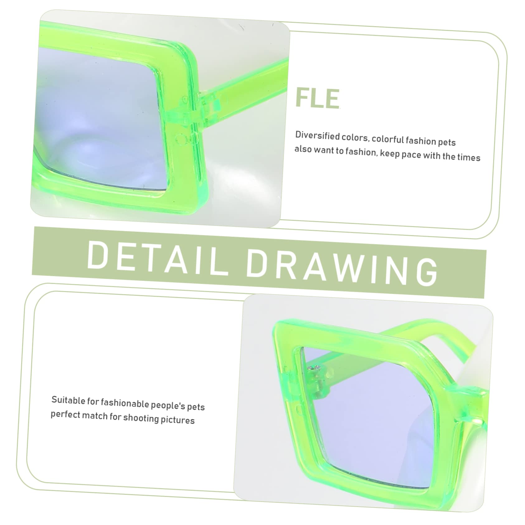 FONDOTIN 1pc Dog Glasses Pet Puppy Eyeglasses Comfortable Fit Decorative Glasses for Party