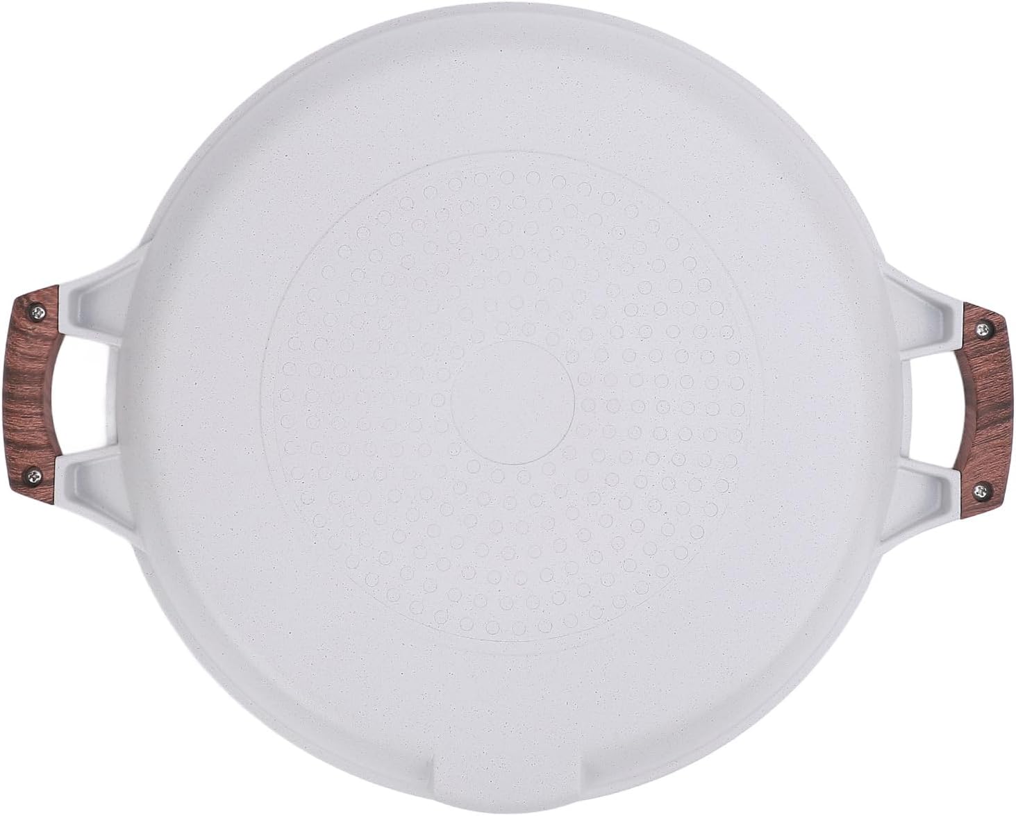 Asixxsix Korean BBQ Grill Pan, 13.4 Inch Round Nonstick Grill Pan Even Heating High Temperature with Korean Griddle for Camping Home Indoor Outdoor Cooking