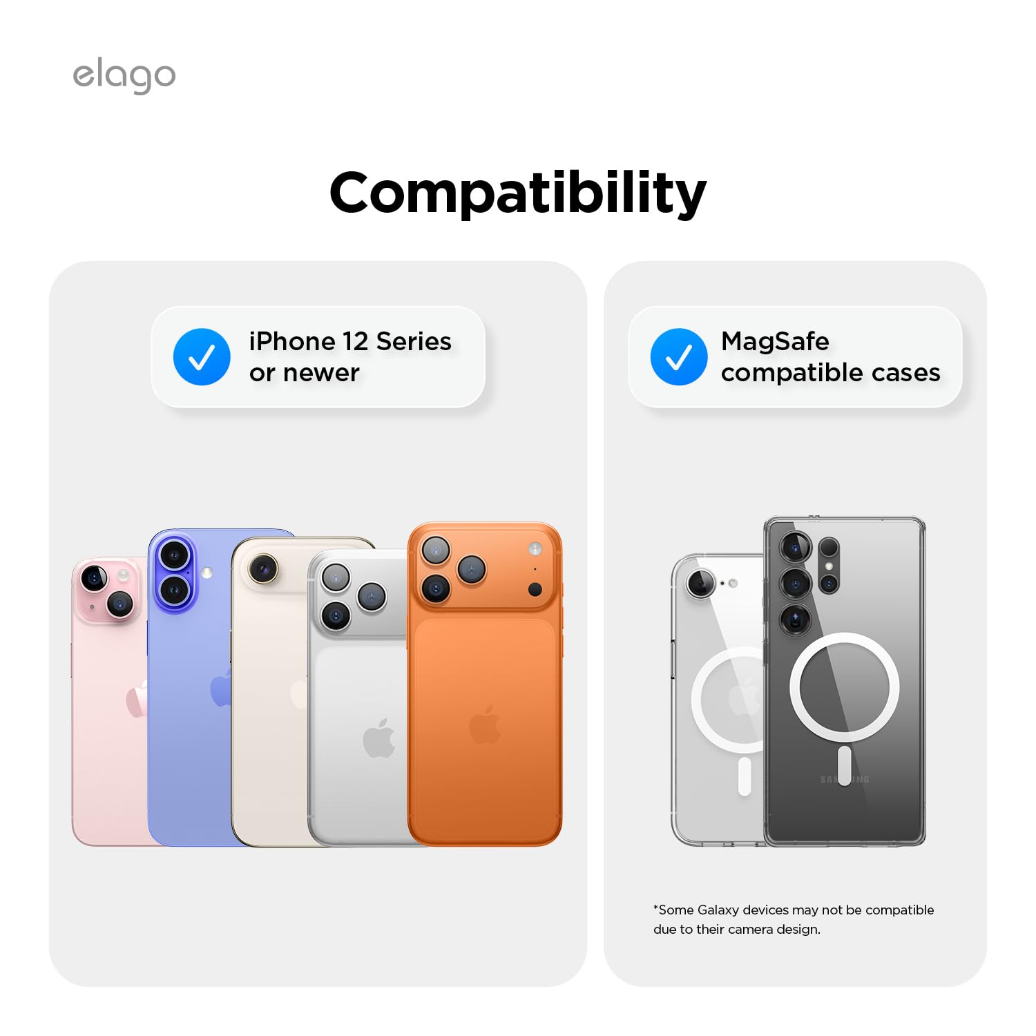 elago Key Magnetische Kartenhalter für 2 Karten, Kompatibel mit MagSafe,Kompatibel mit iPhone 17/16/15/14/13/12 Serie – Wallet, Sichere Handy Geldbörse, Langlebiges Silikon (Schwarz)
